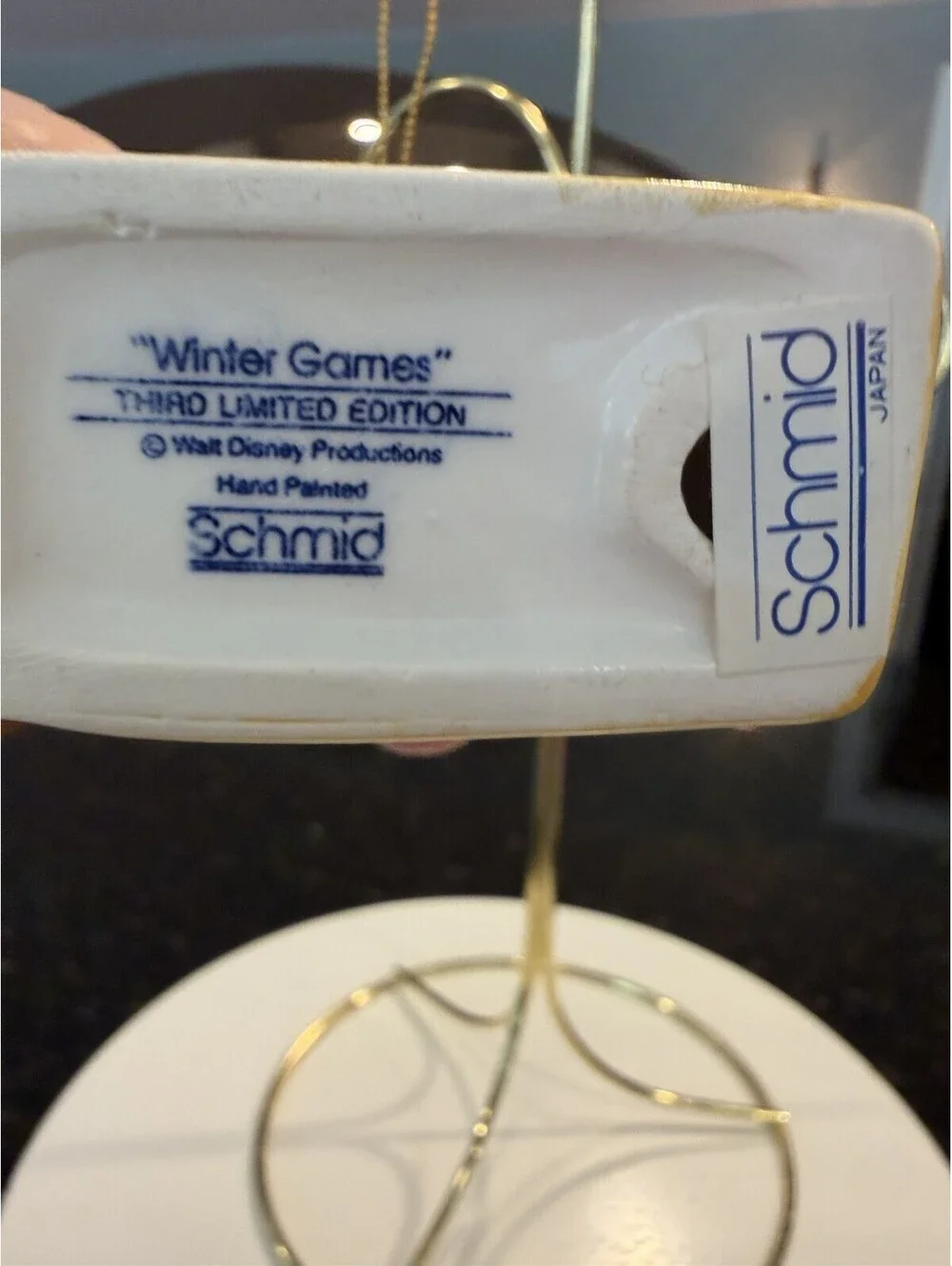 Vtg 1982 Walt Disney Winter Games Limited Edition Mickey Mouse Ornament In Box